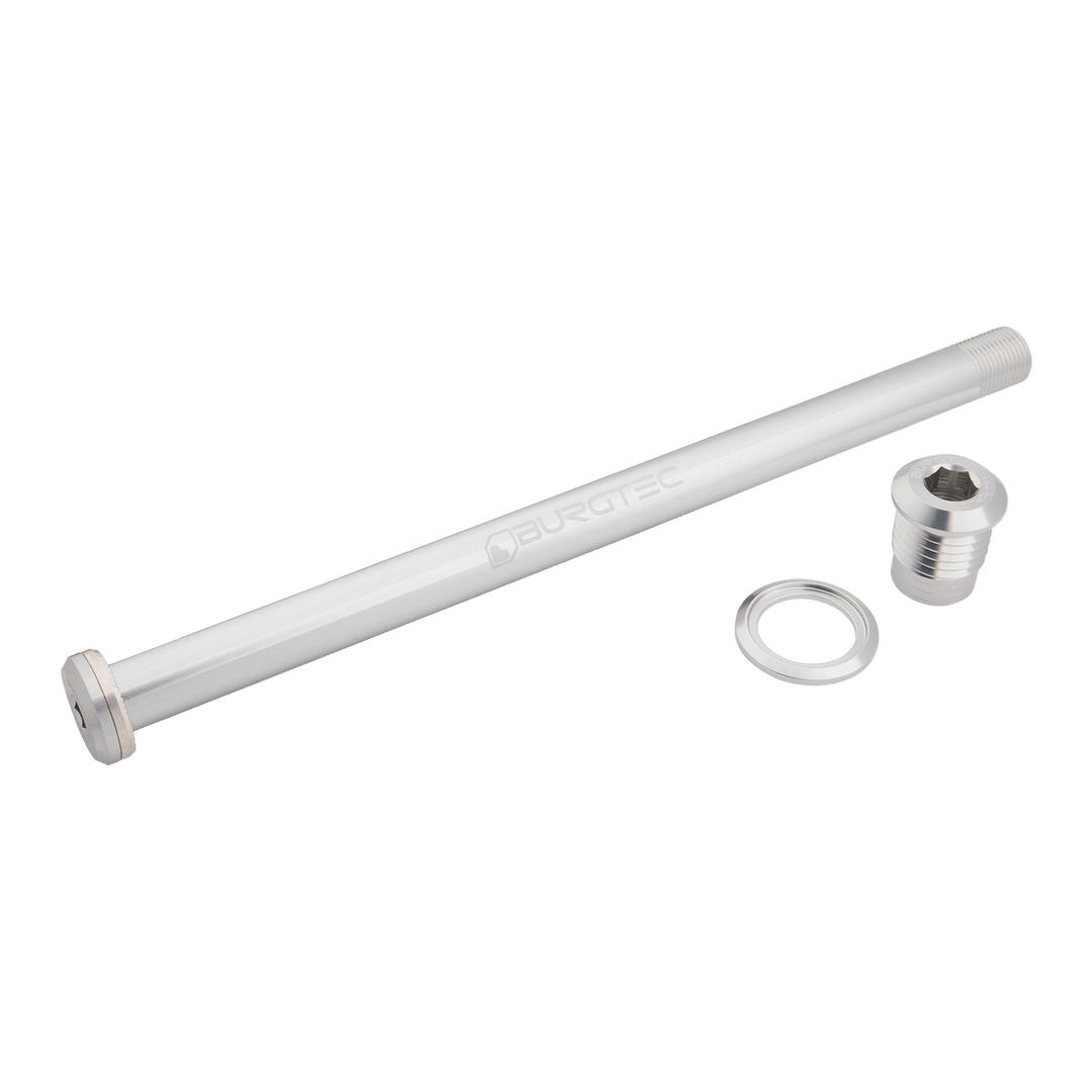 Burgtec 188mm x 12mm 1.00mm Pitch Rear Axle Rhodium Silver