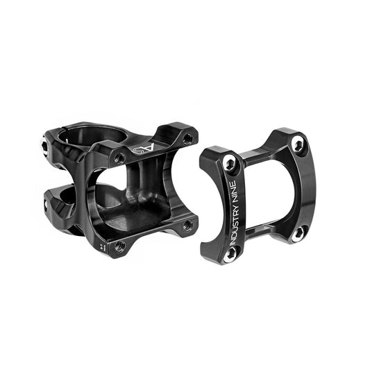 Stems Industry Nine Industry Nine A318 Stem - 30mm 31.8mm Clamp +/-4.4 1 1/8" Aluminum Black Dark Slate Gray