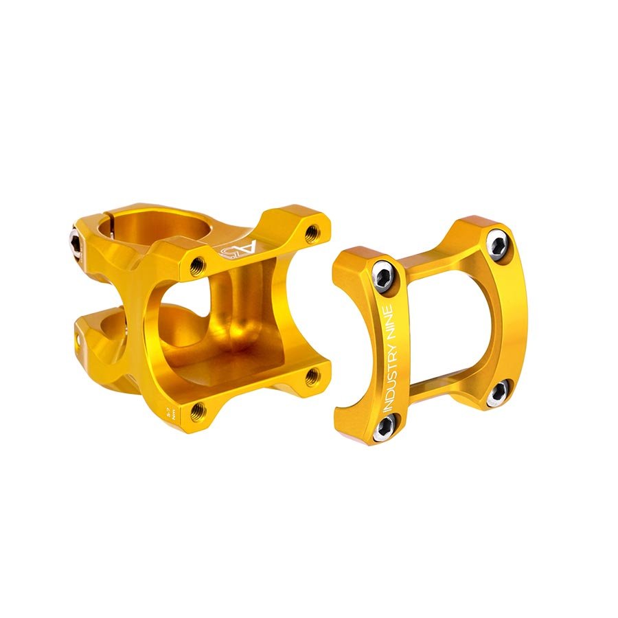 Stems Industry Nine Industry Nine A318 Stem (31.8) 30mm Gold Goldenrod
