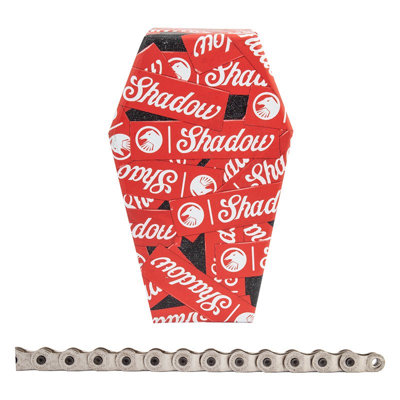 Chains The Shadow Conspiracy The Shadow Conspiracy Interlock V2 Chain - Single Speed 1/2" x 1/8" 98 Links Half Link Chain Silver Chocolate