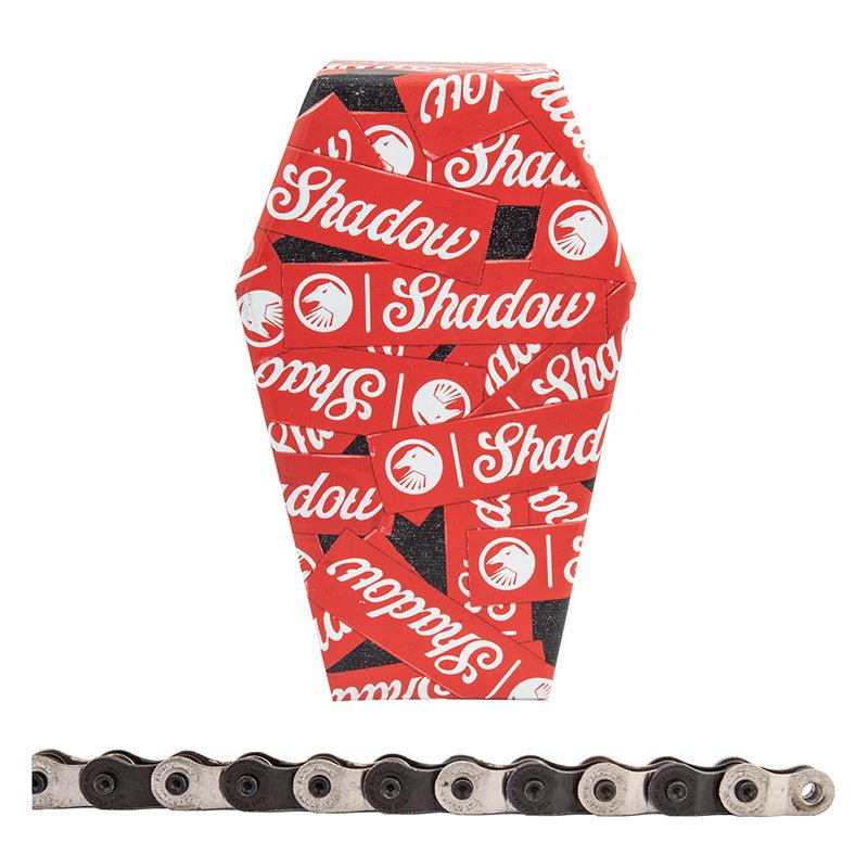 Chains The Shadow Conspiracy The Shadow Conspiracy Interlock V2 Chain - Single Speed 1/2" x 1/8" 98 Links Half Link Chain Silver/BLK Chocolate