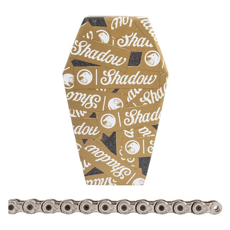 Chains The Shadow Conspiracy The Shadow Conspiracy Interlock Supreme Chain - Single Speed 1/2" x 1/8" 98 Links Half Link Chain Silver Dark Khaki