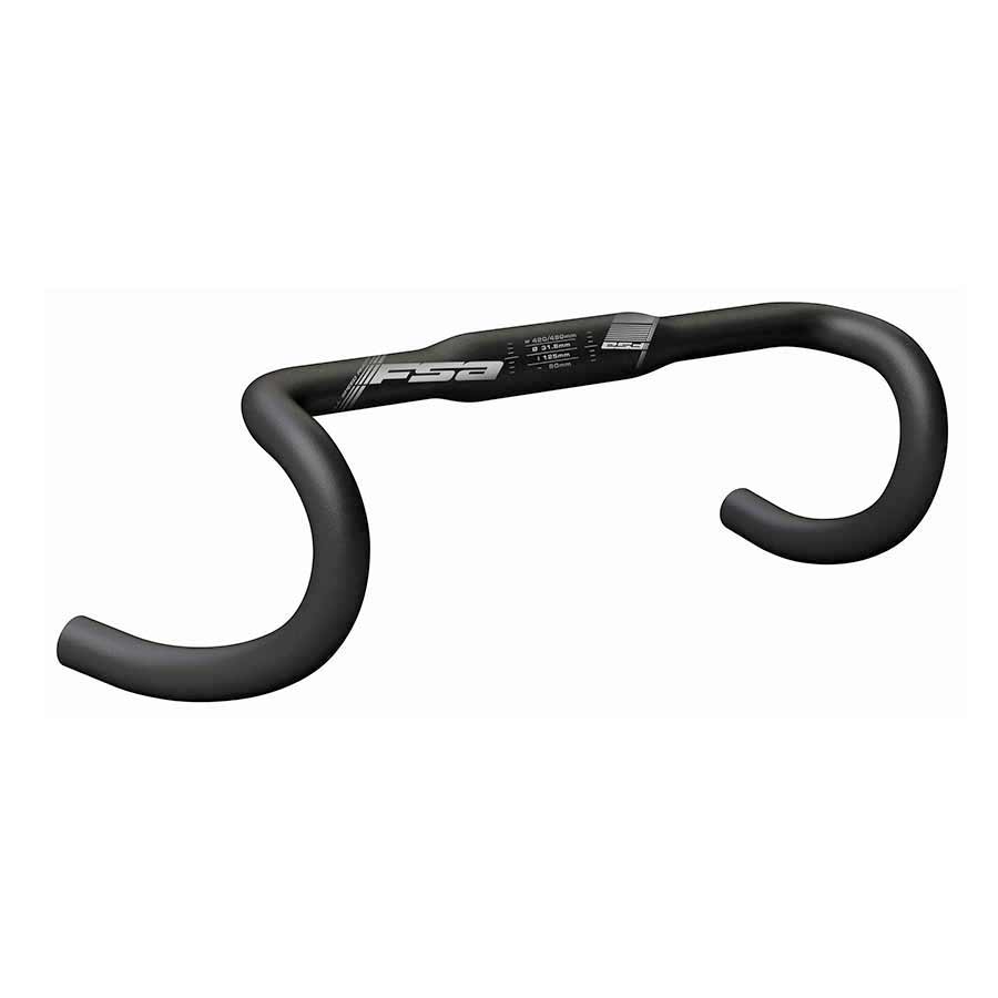 Handlebars FSA Full Speed Ahead NS Adventure Drop Handlebar - Aluminum 31.8mm 46cm Black Dark Slate Gray