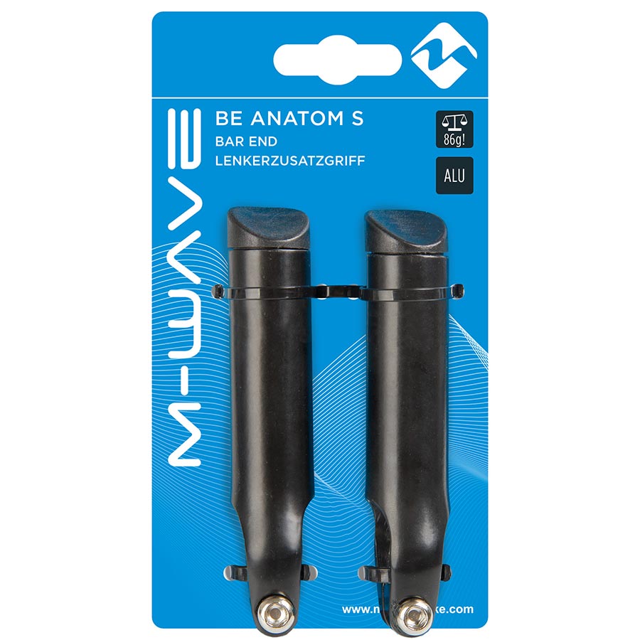 Bars Ends & Plugs M-Wave M-Wave Be Anatomic S Bar Ends Black Dodger Blue