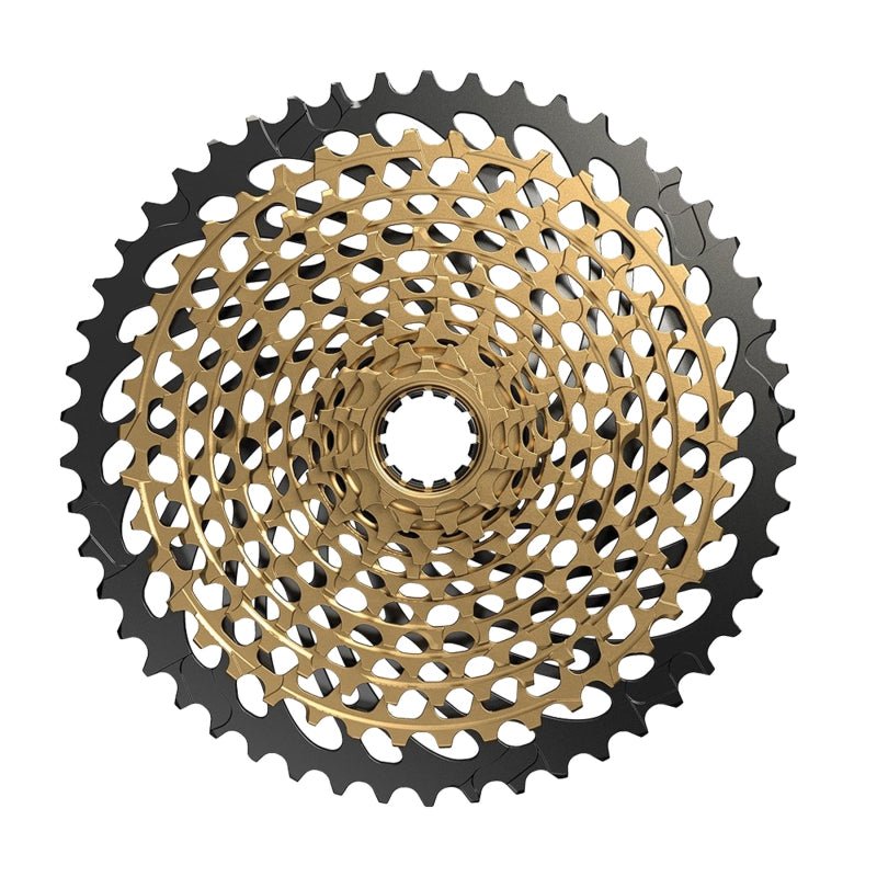 Cassettes and Cogs SRAM SRAM XX1 Eagle XG-1299 Cassette - 12 Speed 10-50t Gold/BLK For XD Driver Body Dim Gray