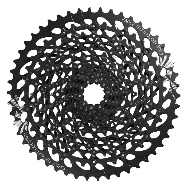 Cassettes and Cogs SRAM SRAM GX Eagle XG-1275 Cassette - 12 Speed 10-50t Black For XD Driver Body Dark Slate Gray