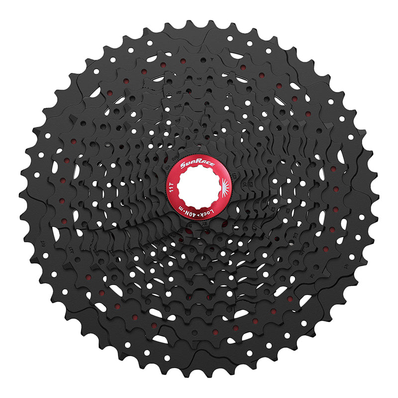 Cassettes and Cogs SunRace Sunrace CSMZ90 Cassette Chrome/Black Speed: 12 11-50T Dark Slate Gray