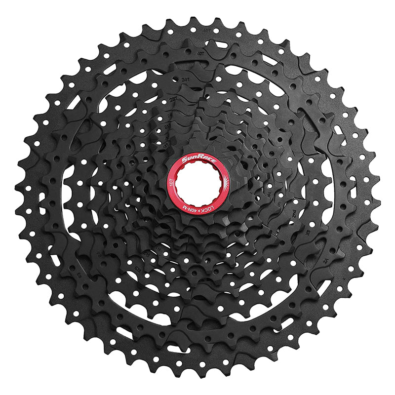Cassettes and Cogs SunRace Sunrace CSMSX9X ETY Cassette Blast Chrome Plated Speed: 11 10-42T Dark Slate Gray