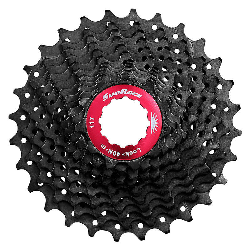 Cassettes and Cogs SunRace Sunrace CSRX1 11sp Cassette 11-28t - Black Dark Slate Gray