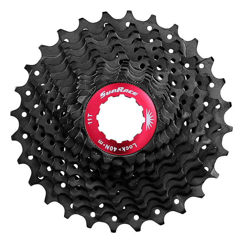 Cassettes and Cogs SunRace Sunrace CSRX1 11sp Cassette 11-32t - Black Dark Slate Gray