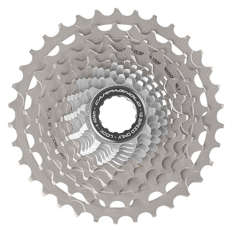 Cassettes and Cogs Campagnolo Campagnolo Super Record Cassette - 12 Speed 11-34t Silver Dark Gray