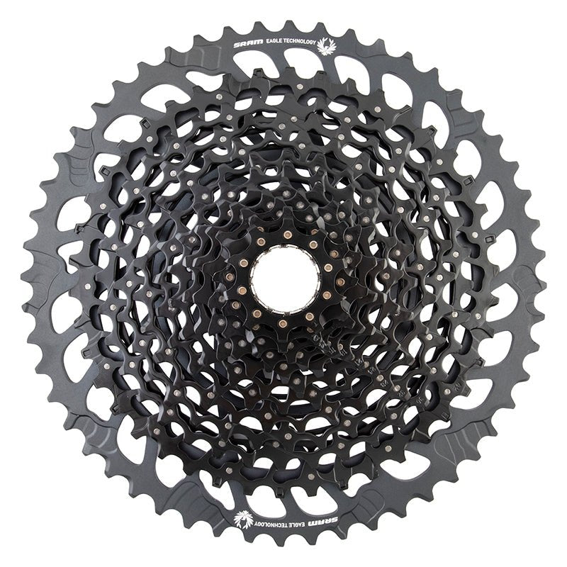 Cassettes and Cogs SRAM SRAM GX Eagle XG-1275 Cassette - 12-Speed 10-52t Black For XD Driver Body Dark Slate Gray
