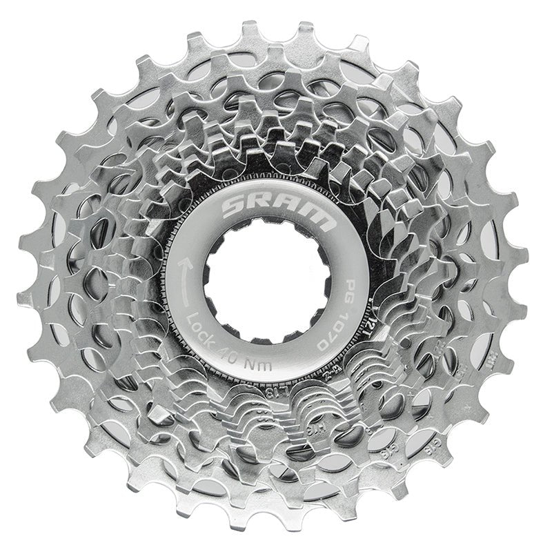 Cassettes and Cogs SRAM SRAM PG-1070 Cassette - 10 Speed 12-28t Silver Dark Gray