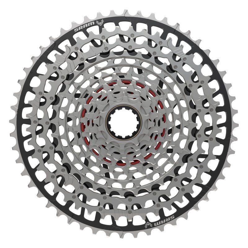 Cassettes and Cogs SRAM SRAM XX Eagle T-Type XS-1297 Cassette - 12-Speed 10-52t For XD Driver Silver/BLK Light Slate Gray