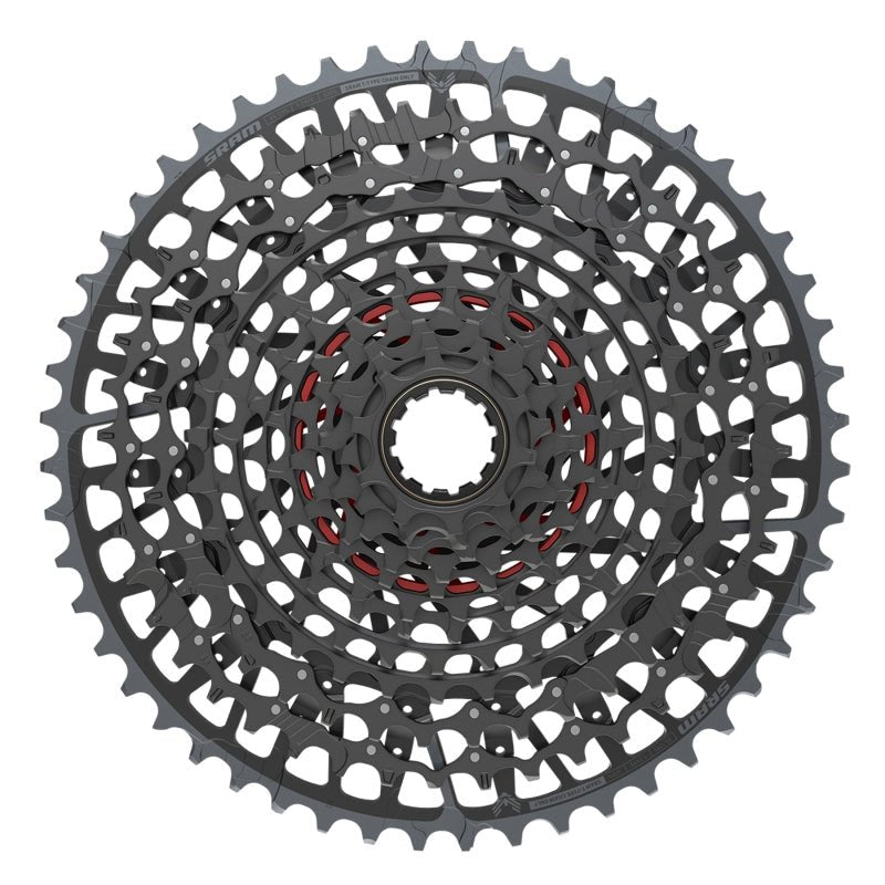 Cassettes and Cogs SRAM SRAM X0 Eagle T-Type XS-1295 Cassette - 12-Speed 10-52t For XD Driver Black Dark Slate Gray