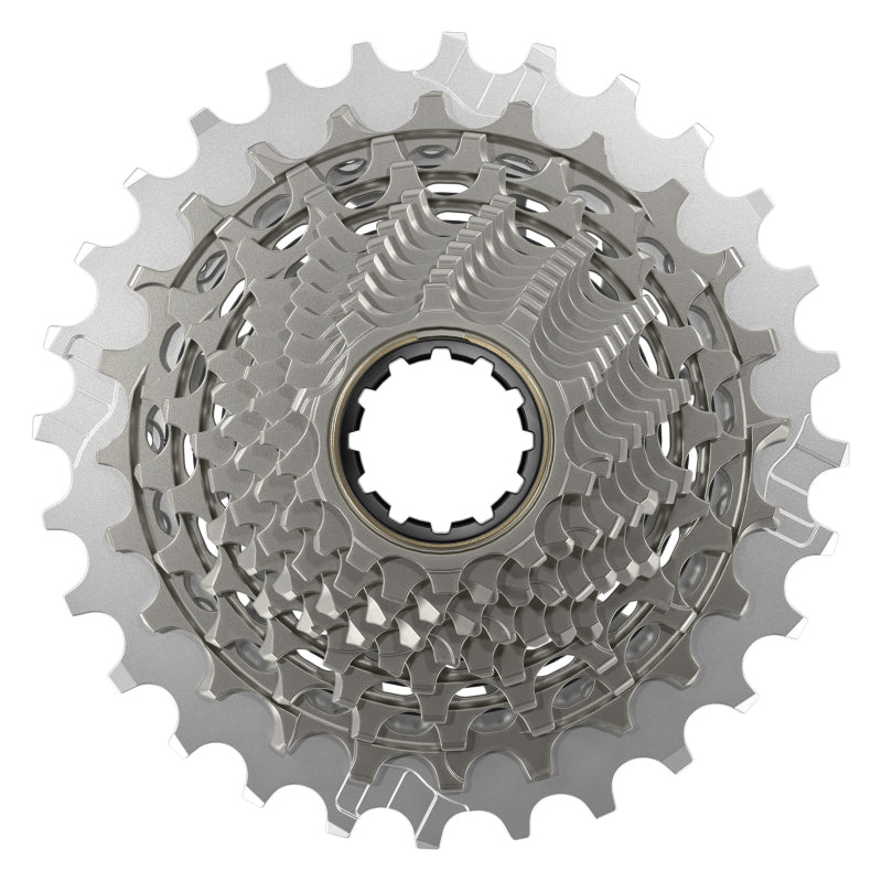 Cassettes and Cogs SRAM SRAM RED XG-1290 Cassette - 12-Speed 10-28t For XDR Driver Body Silver E1 Slate Gray