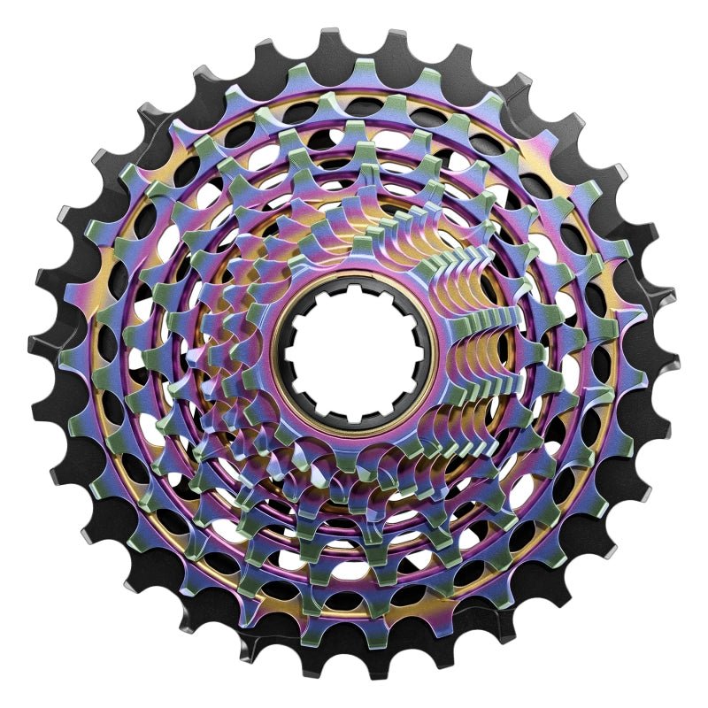 Cassettes and Cogs SRAM SRAM RED XG-1290 Cassette - 12-Speed 10-30t For XDR Driver Body Rainbow E1 Dark Slate Gray