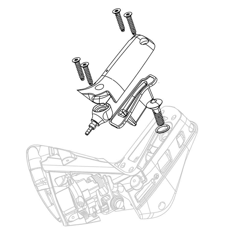 Brake Lever Parts and Accessories SRAM SRAM HRD/HRR Shift Lever Reservoir Cap/Bladder/Cap Screws Kit - Front Light Gray