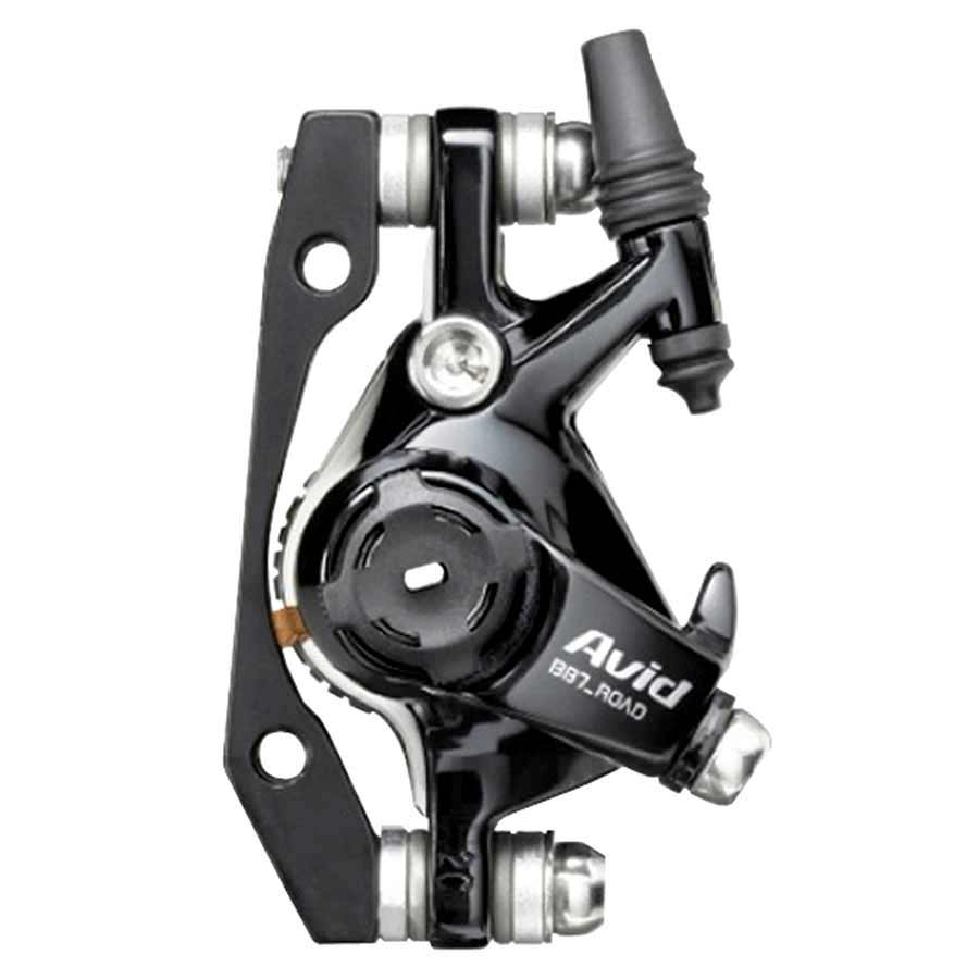 Road Mechanical Disc Brakes Avid Avid BB7 Road S Road Mechanical Disc Brake Front or Rear Post mount 140mm 197g Black Dark Slate Gray
