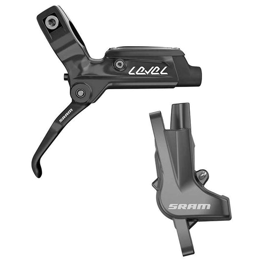 Disc Brake & Lever SRAM SRAM Level Disc Brake and Lever - Front Hydraulic Post Mount Black A1 Dark Slate Gray