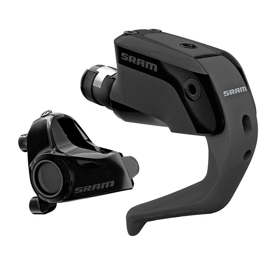Disc Brake & Lever SRAM SRAM S900 Aero Disc Brake and Lever - Rear Hydraulic Flat Mount Black A1 Dark Slate Gray