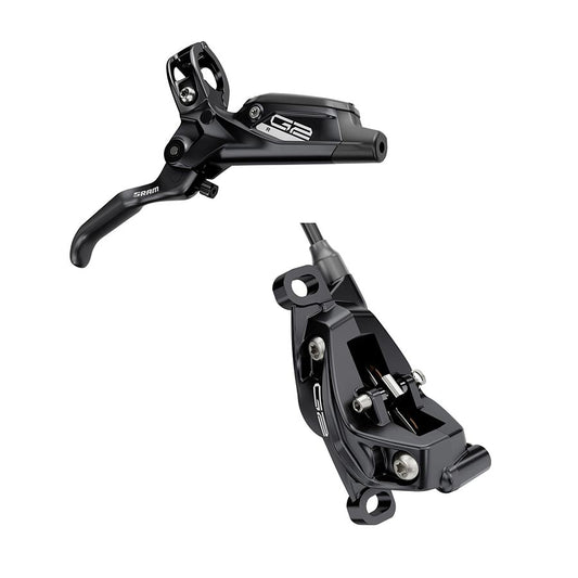 Disc Brake & Lever SRAM SRAM G2 R Disc Brake Lever - Rear Hydraulic Post Mount Diffusion BLK Anodized A2 Dark Slate Gray