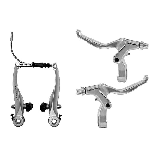 Promax TX V-Brake and Lever Set Front and Rear Silver