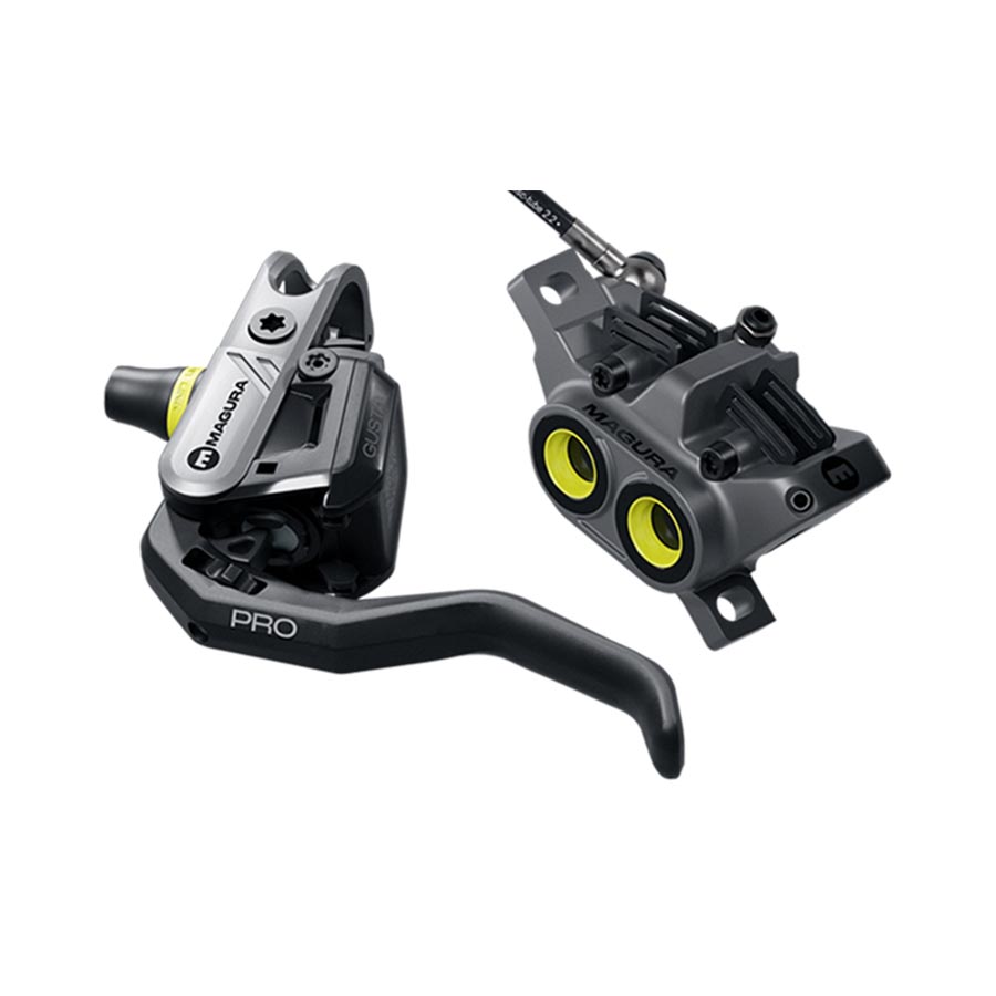 Disc Brake & Lever Magura Magura Gustav Pro MTB Hydraulic Disc Brake Front or Rear Post mount Disc: Not included 348g Black Dark Slate Gray