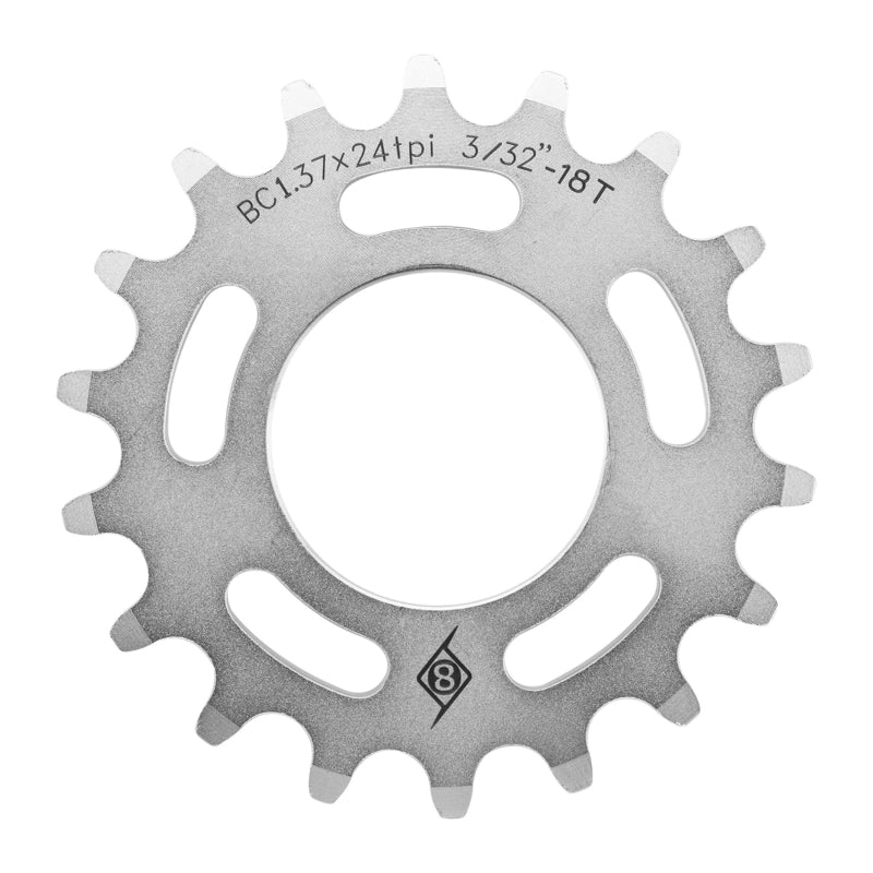 Cassettes and Cogs Origin8 Origin8 Track Cog 18T x 3/32` Gray