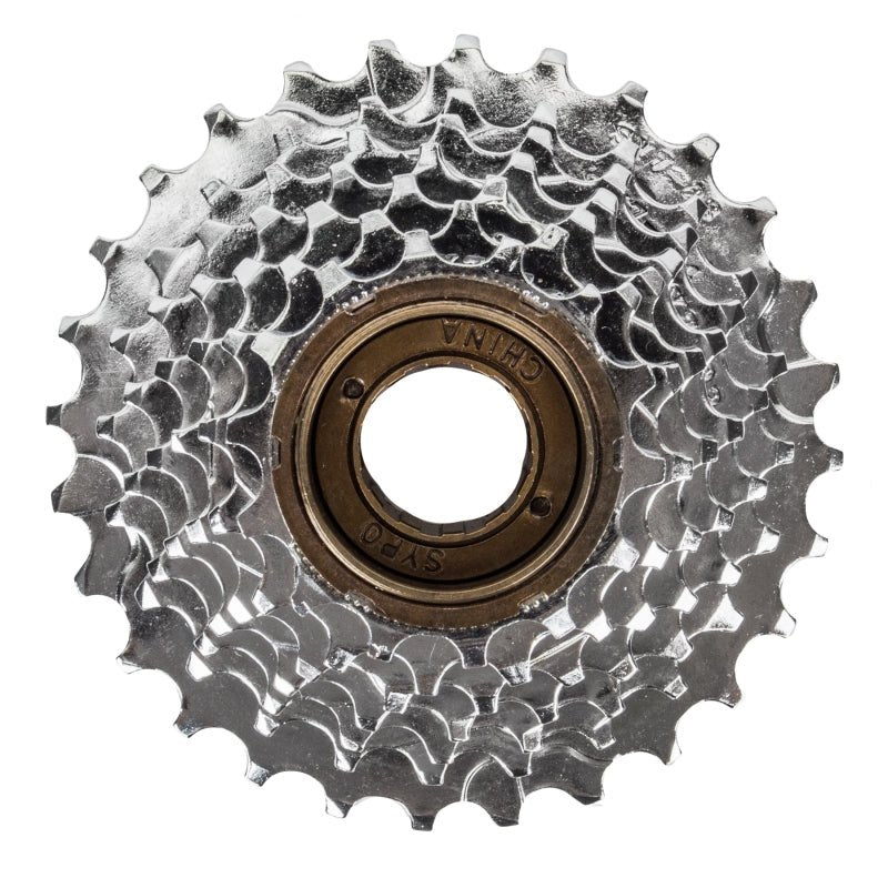 Freewheels Sunlite Sunlite 7sp Freewheel 14-28t 7sp Silver Dim Gray