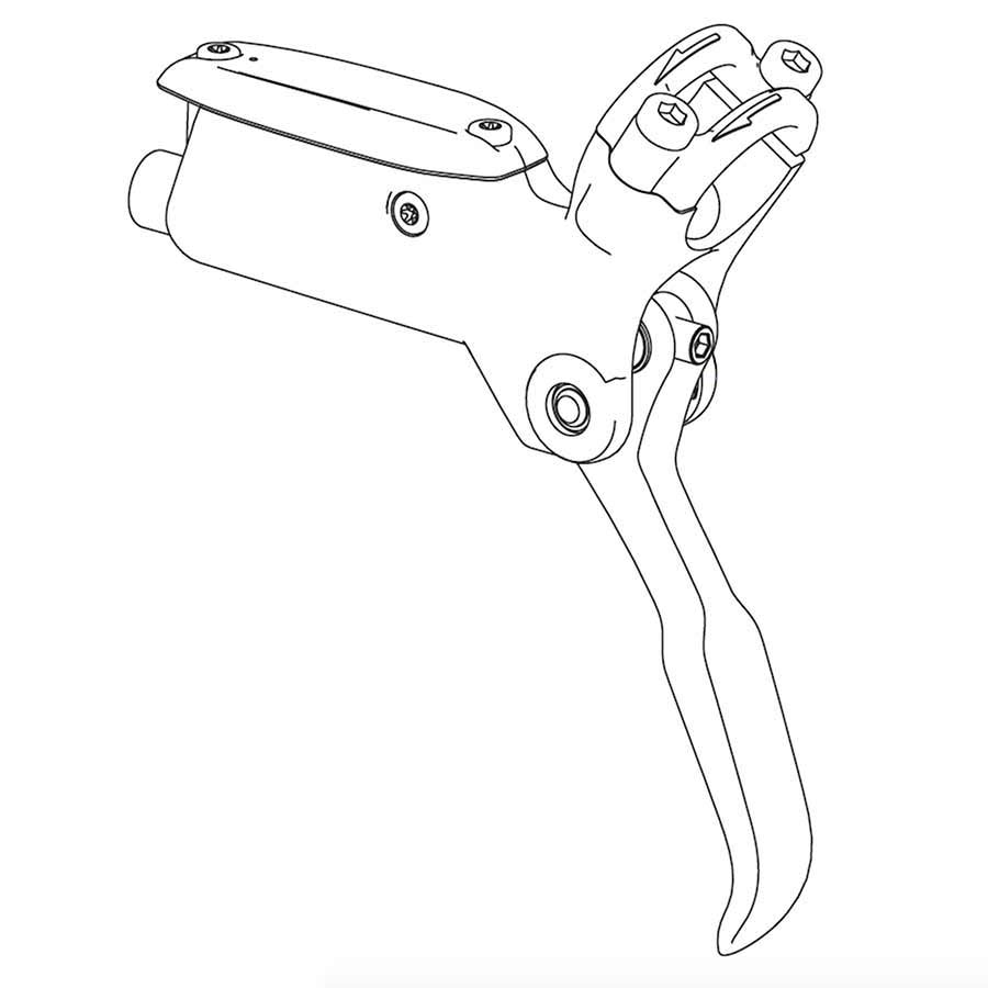 Brake Lever Parts and Accessories SRAM SRAM Level T Replacement Hydraulic Brake Lever Assembly Barb OliveNo Hose Dark Gray Light Gray