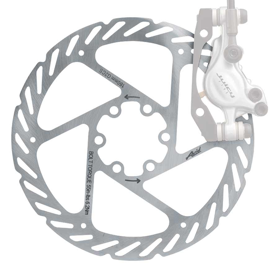 Disc Rotor Avid Avid G2 CleanSweep Disc Brake Rotor - 200mm 6-Bolt Silver Dark Gray
