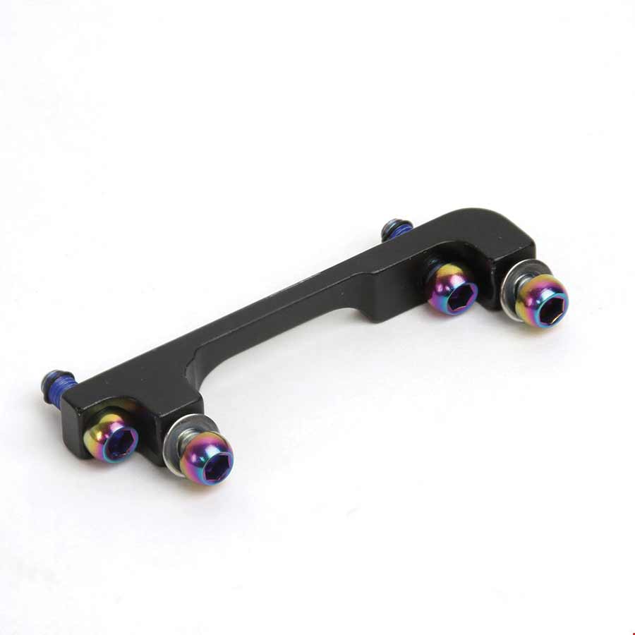 Disc Brake Adapters & Bolts SRAM SRAM Post Bracket 40P Standard Mount - Includes Bracket Stainless Steel Rainbow Bolts Dark Slate Gray