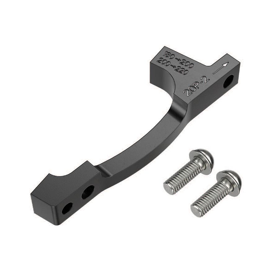 Disc Brake Adapters & Bolts SRAM SRAM Post Bracket 20 P 2 Disc Brake Adaptor -  For 200mm 220mm Rotors Only Includes Bracket Stainless Steel Bolts Dim Gray