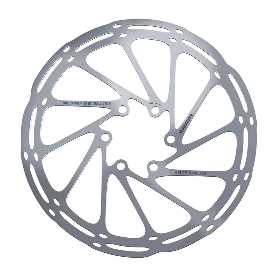 Disc Rotor SRAM SRAM CenterLine Disc Brake Rotor - 203mm 6-Bolt Silver Light Slate Gray