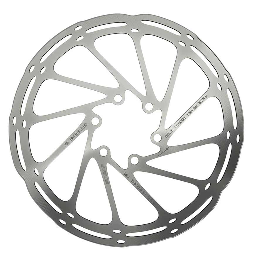 Disc Rotor SRAM SRAM CenterLine Disc Brake Rotor - 160mm 6-Bolt Silver Gray