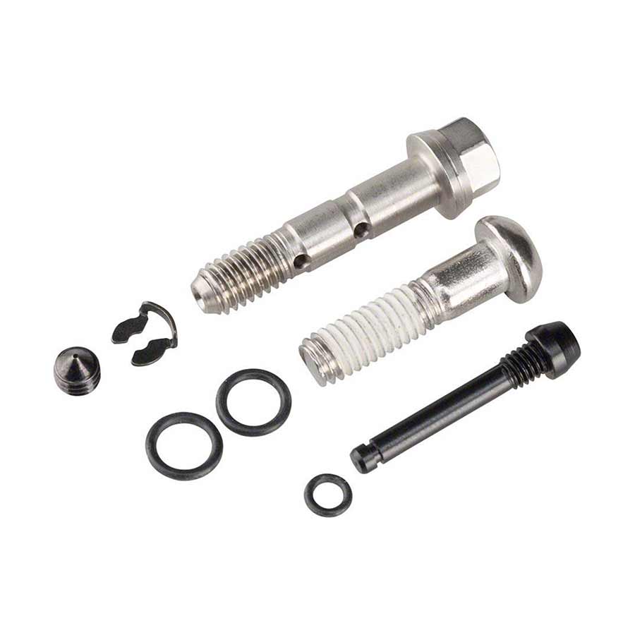Disc Brake Parts SRAM SRAM Guide Stainless Steel Caliper Hardware Kit - Includes Body Bolt Banjo Bolt Bleed Screw Pad Pin Gray