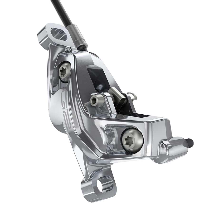 Disc Brake Calipers SRAM SRAM G2 Ultimate Disc Brake Caliper Assembly - Post Mount Polar Grey Anodized A2 Light Slate Gray