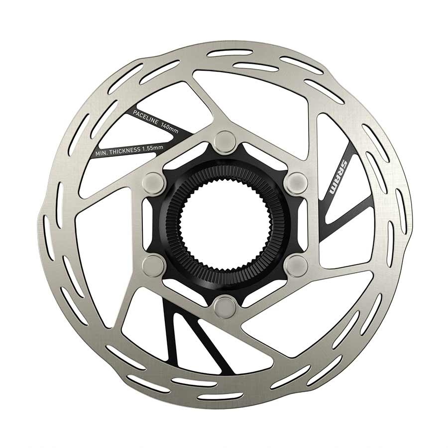 Disc Rotor SRAM SRAM Paceline Disc Brake Rotor 140mm CenterLock Silver/Black Gray