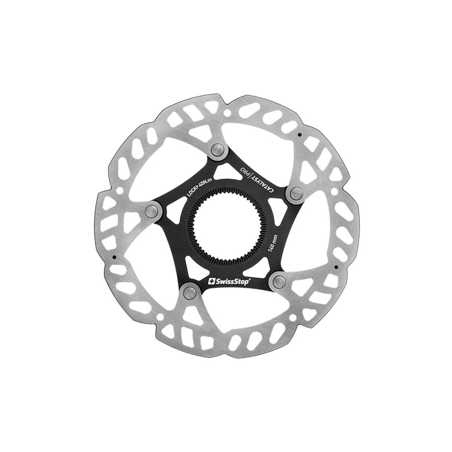Disc Rotor SwissStop SwissStop Catalyst Pro Disc Rotor - 140mm CenterLock Silver/Black Dark Gray