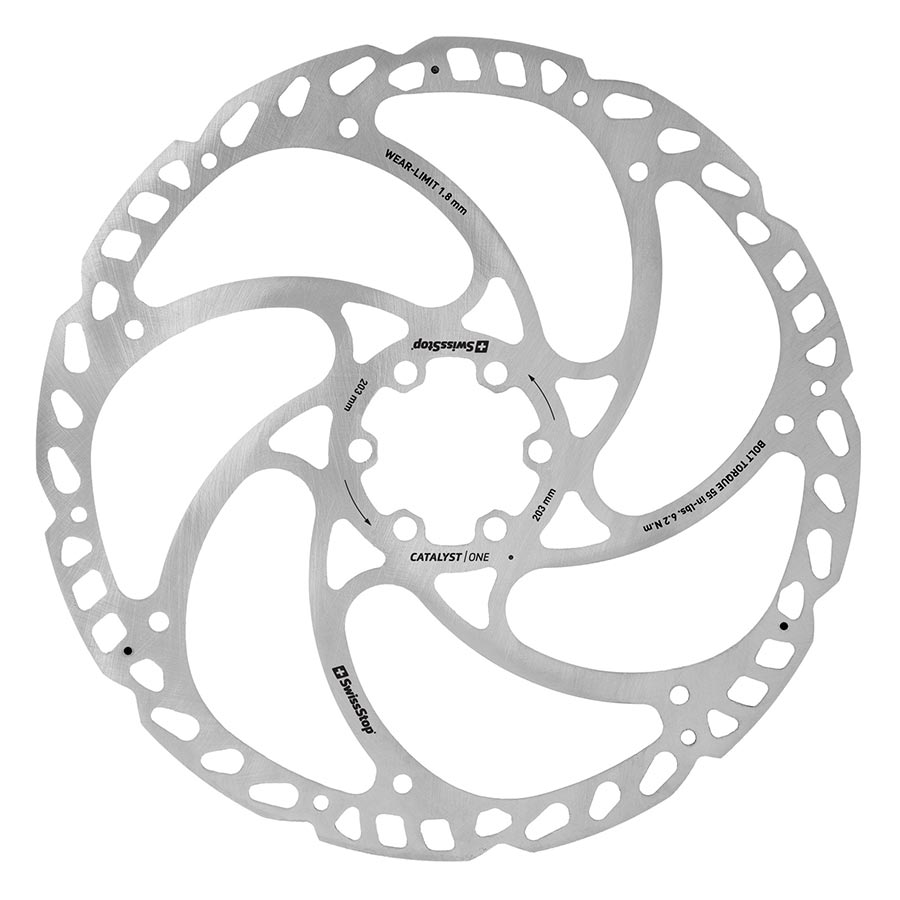 Disc Rotor SwissStop SwissStop Catalyst One Disc Rotor - 203mm 6-Bolt Silver Gray