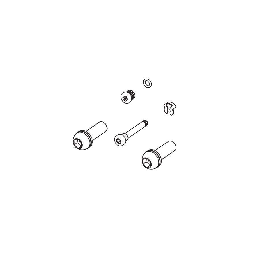 Disc Brake Parts SRAM SRAM Level TL Caliper Hardware Kit with Body Bolts Bleed Screw and Pad Pin White Smoke