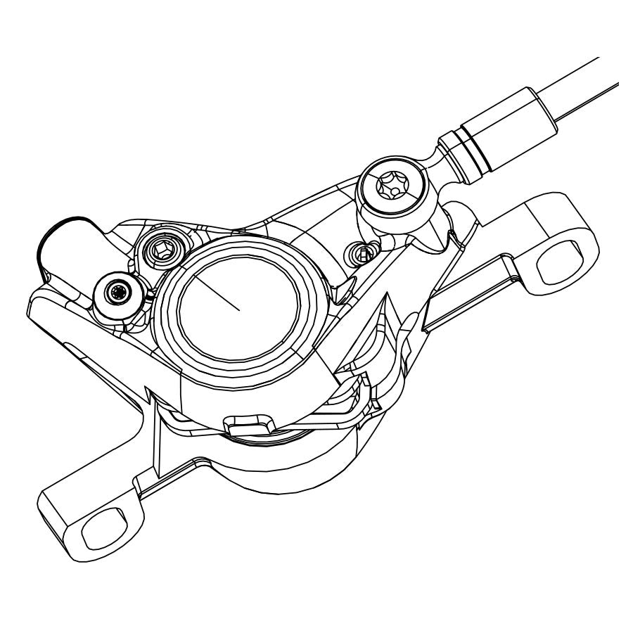 Disc Brake Calipers SRAM SRAM Replacement Red eTap HRD Caliper Post Mount Front/Rear Falcon Gray Black