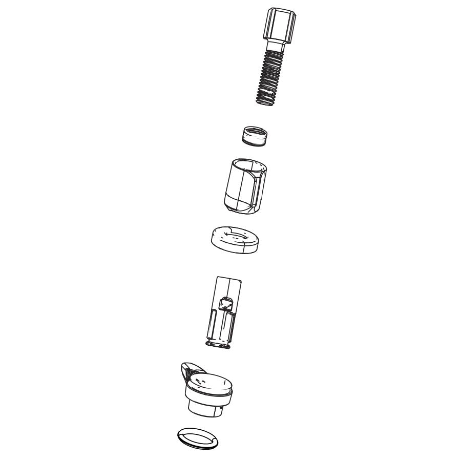 Caliper Brake Part SRAM SRAM Red 2013 Brake Adjusting Barrel/QR Kit White Smoke