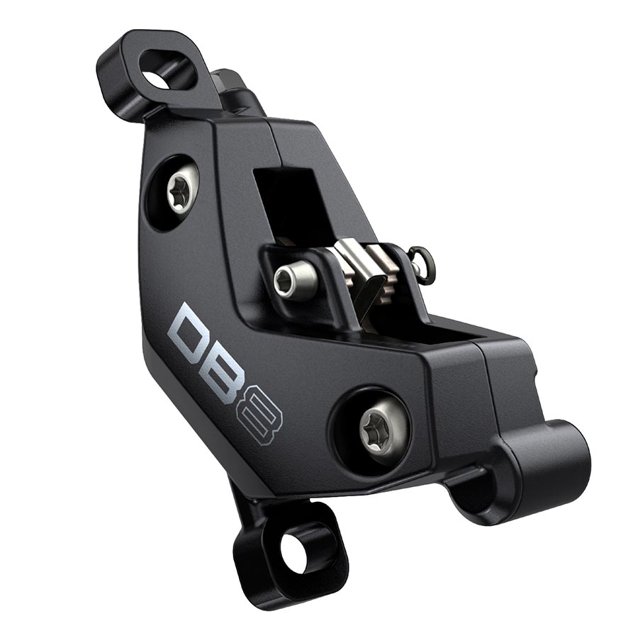 Disc Brake Calipers SRAM SRAM DB8 Disc Brake Caliper - Mineral Oil Caliper Post Mount 4-Piston Diffusion BLK Dark Slate Gray