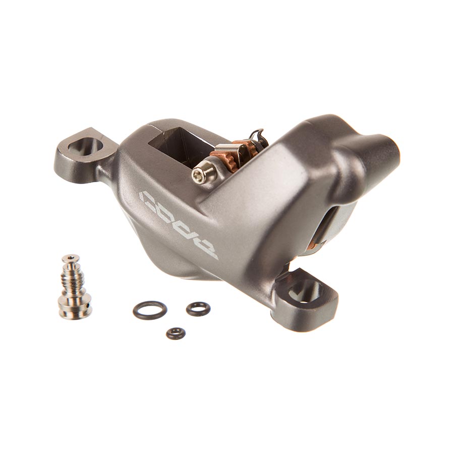 Disc Brake Calipers SRAM SRAM Code Bronze Stealth Disc Brake Caliper Assembly - Front/Rear Post Mount 4-Piston Dark Polar C1 Light Slate Gray