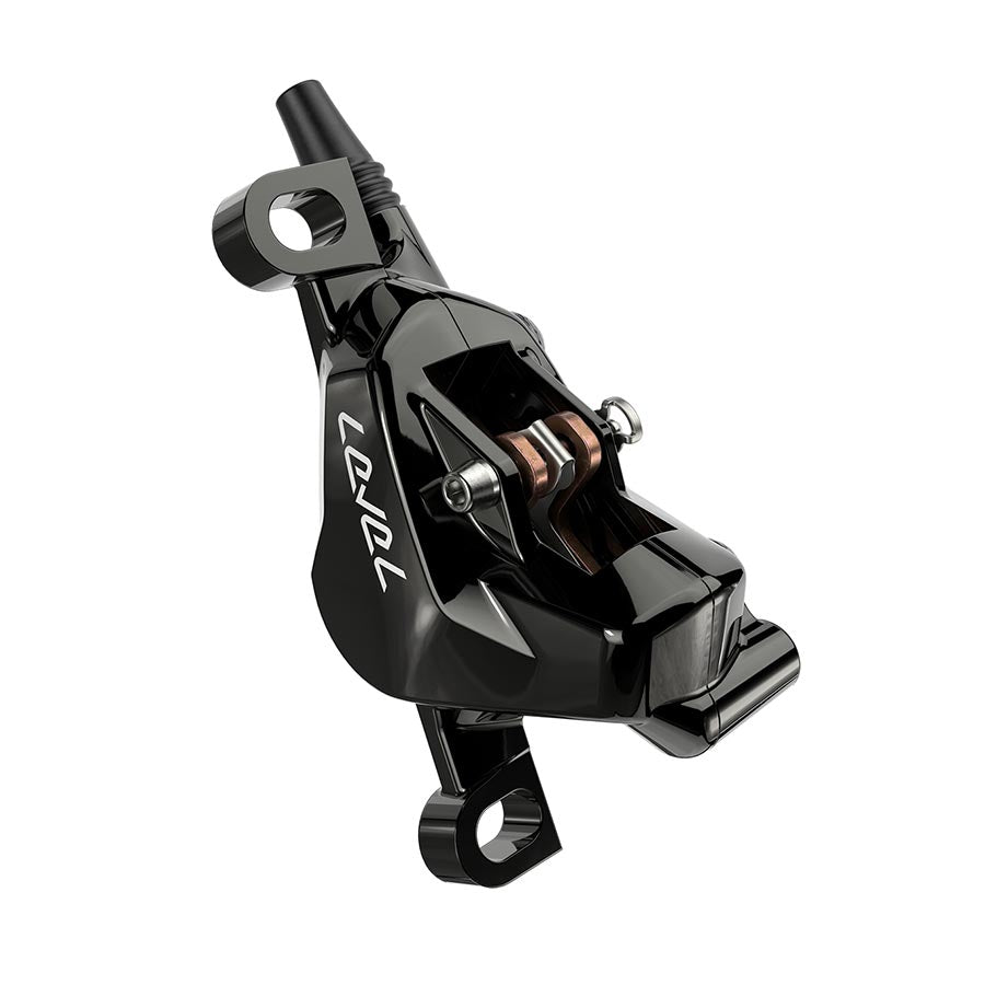 Disc Brake Calipers SRAM SRAM Level Silver Stealth Disc Brake Caliper Assembly - Front/Rear Post Mount 4-Piston BLK C1 Black