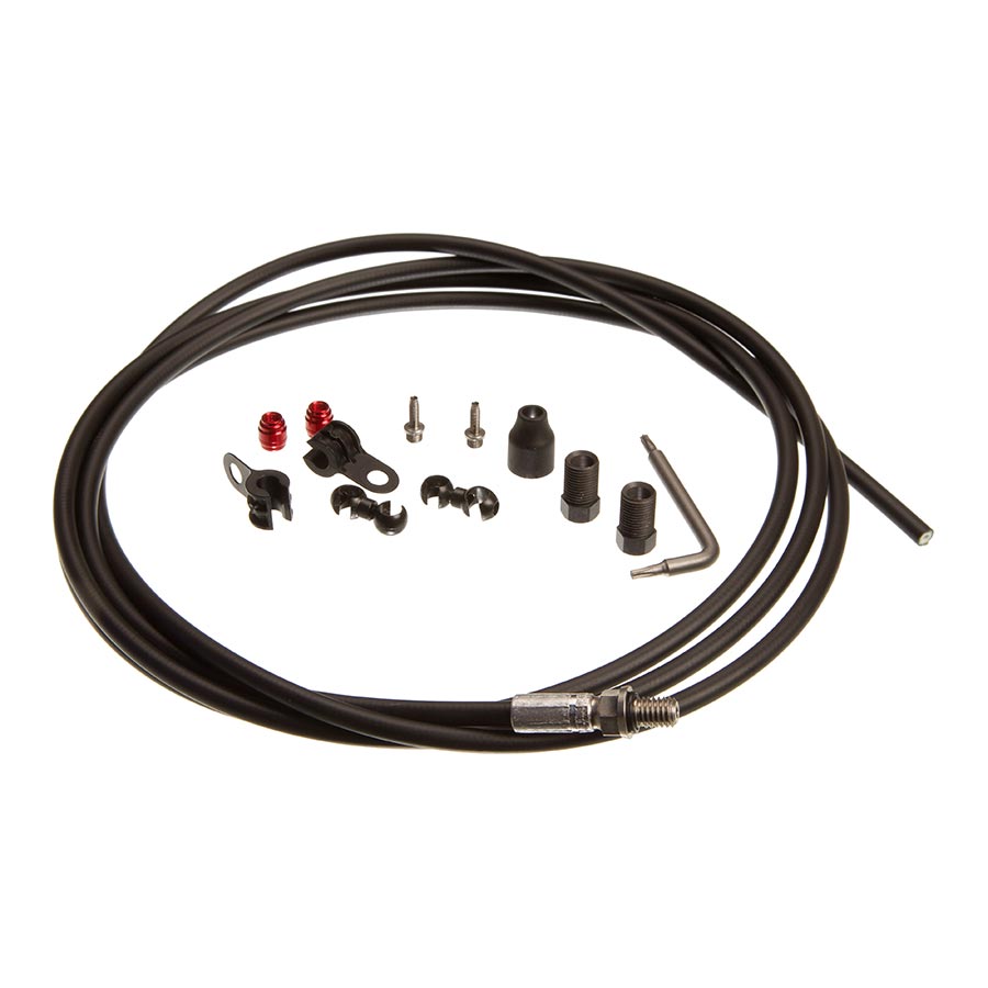 Disc Hose and Parts SRAM SRAM Disc Brake Hose Kit - Threadless Inline Crimp 2000mm Dark Slate Gray