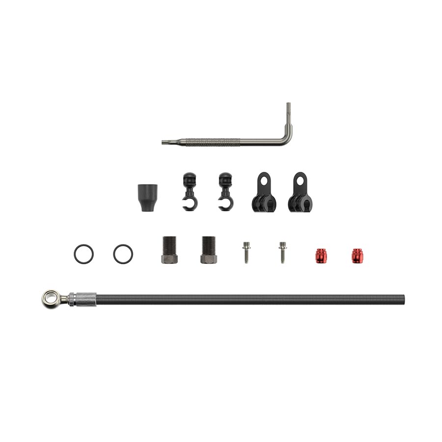 Disc Hose and Parts SRAM SRAM Disc Brake Hose Kit - Silver Banjo 2000mm Dark Slate Gray
