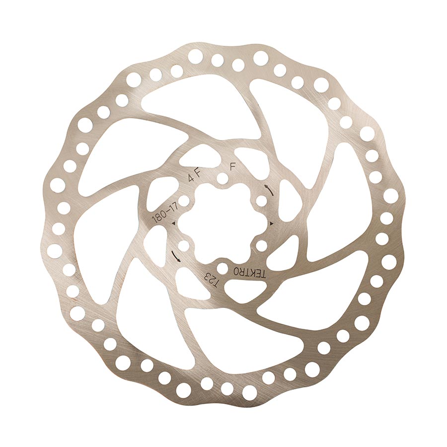 Disc Rotor Tektro Tektro TR180-17 Disc Brake Rotor - 180mm 6-Bolt 2.3mm Thickness Silver Gray